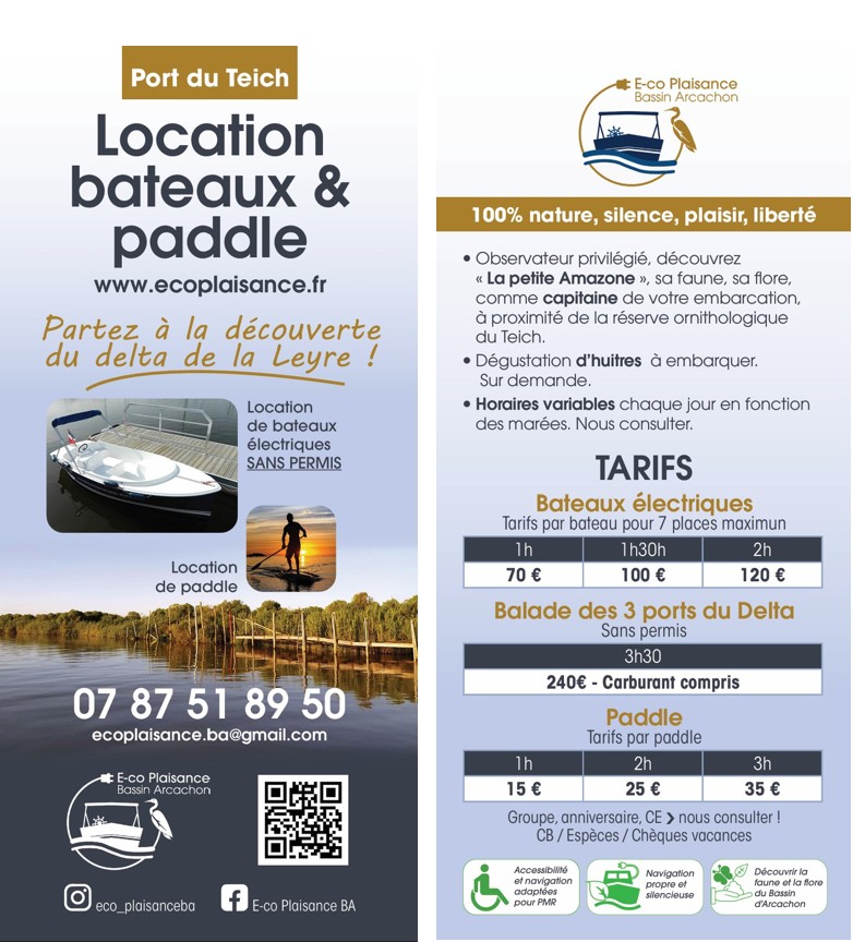 Balade en bateaux et paddle sur la Leyre